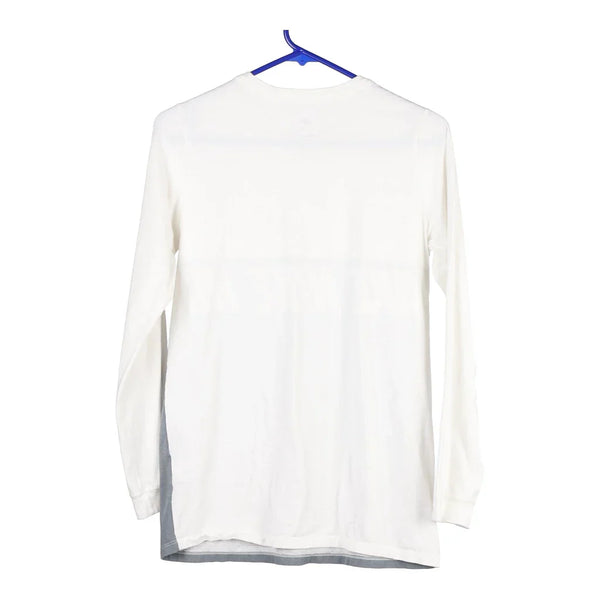 Age 11-12 Champion Long Sleeve T-Shirt - Large White Cotton