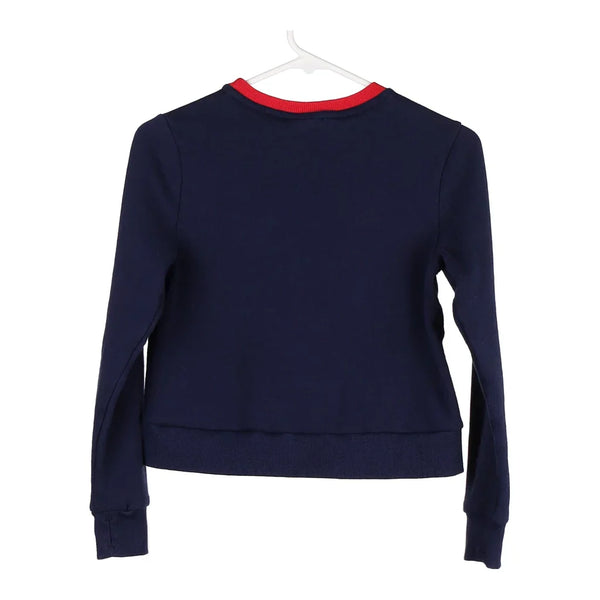 Age 8-9 Fila Spellout Sweatshirt - Medium Navy Cotton Blend