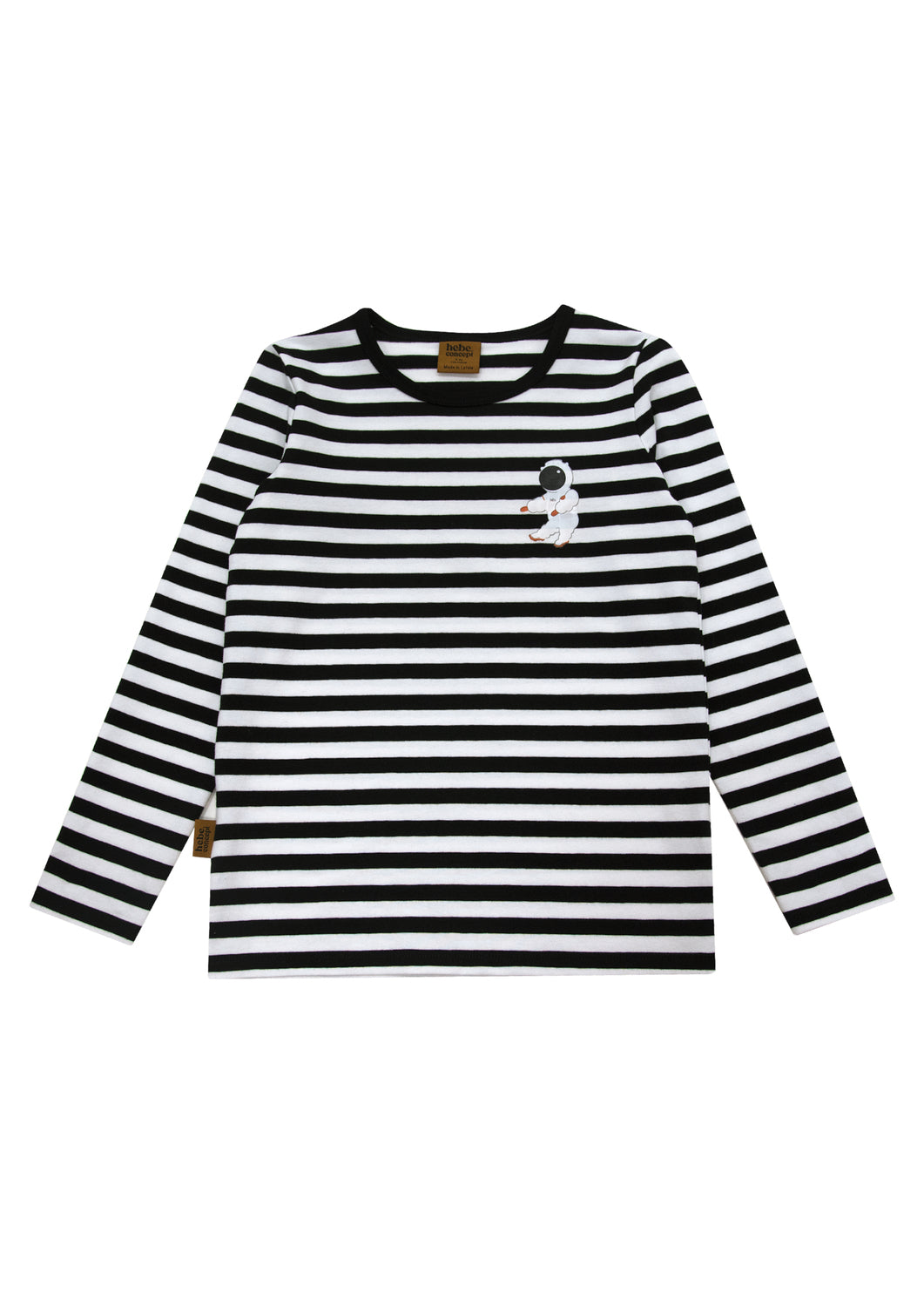 Kid's long sleeve top - Black and white stripes