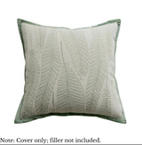 Anypillow Leaf Embroidered Decorative Cushion Cover – Soft Throw Pillowcase for Sofa & Bed