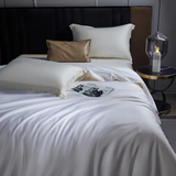 Anycozy Duvet Cover – White Premium Mulberry Silk Comforter Blanket