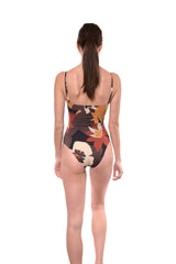 Classic One-Piece Swimsuit Princess Neckline