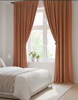 Anydrape Orange Velvet Blackout Curtains – High‑Quality Modern Luxury Drapes for Living Room, Bedroom & Dining Windows