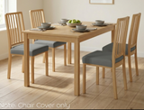 Anyseat Plain Grey Stretch Chair Cover – Washable, Removable Dining & Kitchen Seat Protector