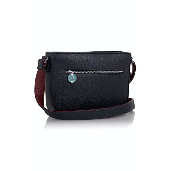 Cross-Body Vegan Handbag In Blue & Red