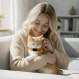 Anypet Small Sunset Orange Cat Collar with Safety Buckle, Bell & Durable Adjustable Strap – Stylish Comfortable Pet Accessory for Cats