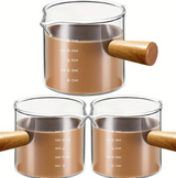 Anygleam Measuring Cup 100ml With Wooden Handle Dual Spout Kitchen Tools