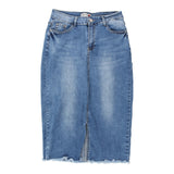 Obiettivo Midi Denim Skirt - Medium Blue Cotton