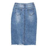 Obiettivo Midi Denim Skirt - Medium Blue Cotton