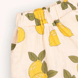 Organic cotton kid's shorts - Lemon