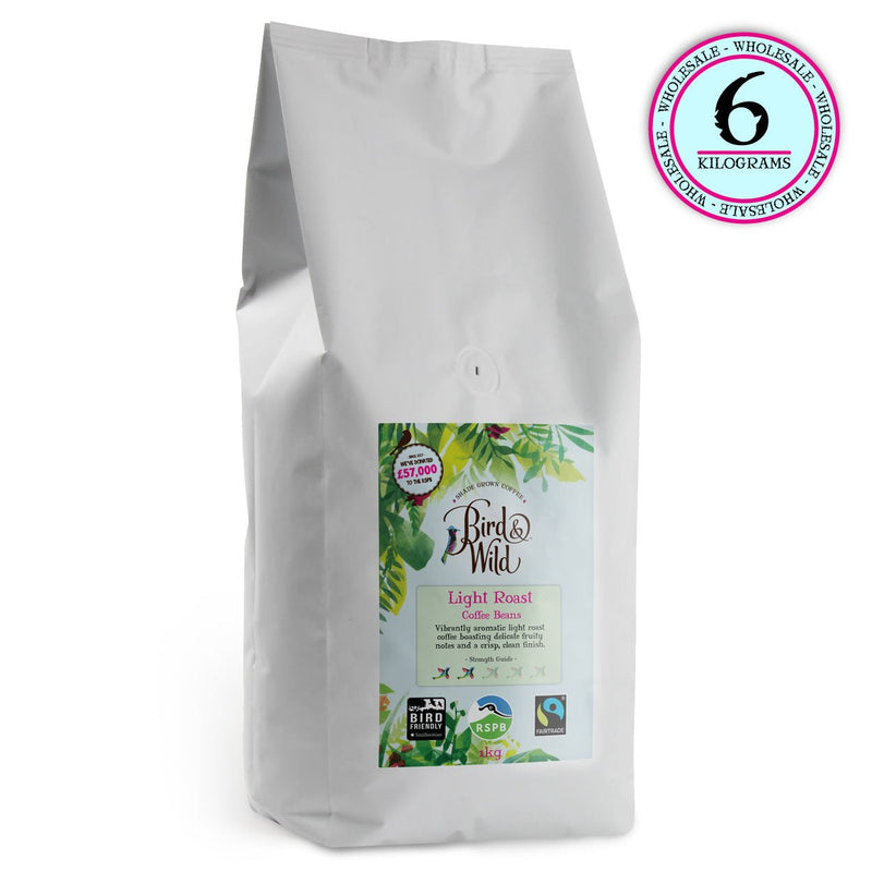 Light Roast Fairtrade Organic Coffee Beans - Case of 6x1kg