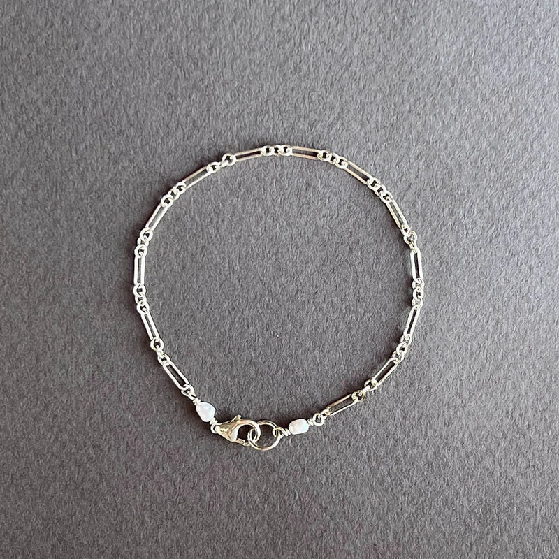 Lily Chain Bracelet Silver