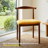 Anyseat Yellow Fur Stretch Chair Cover – Washable, Removable Dining & Kitchen Seat Protector