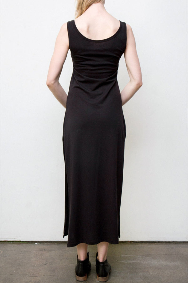 Long Tank Dress - Organic Cotton - Black