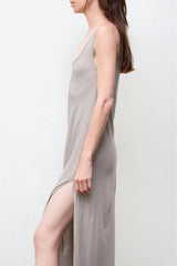 Long Tank Dress - Organic Cotton  - Grey