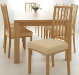 Anyseat Plain Beige Stretch Chair Cover – Washable, Removable Dining & Kitchen Seat Protector
