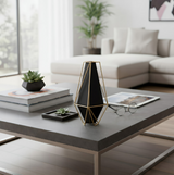 ANYHOUZ Modern Gold Black Tabletop Decor – Modern Metal Art Ornament for Living Room Display & Home Crafts