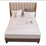 Anycozy Mattress Cover Offwhite Double Size Crystal Velvet Thicken Quilted Warm Soft Plush Bed Sheet