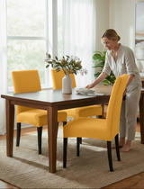 Anyseat Yellow Chair Cover – Waterproof Elastic Slipcover with Anti‑Dirt Protection for Dining Room, Kitchen, Wedding, Hotel, Banquet & Restaurant