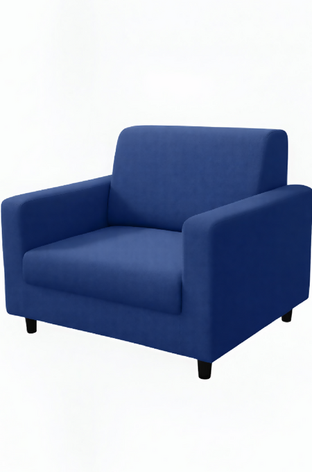 Anyseat 1-Seater Sofa Cover – Plain Royal Blue Style Slipcover for Living Room Chair Protection