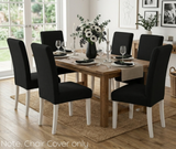 Anyseat Black Waterproof Chair Cover – Corn Kernel Pattern Stretch Slipcover for Dining Room