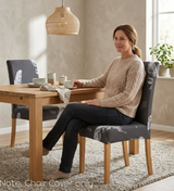 Anyseat Dark Gray Leaf Print Elastic Chair Cover – Plain Dining Slipcover & Home Décor