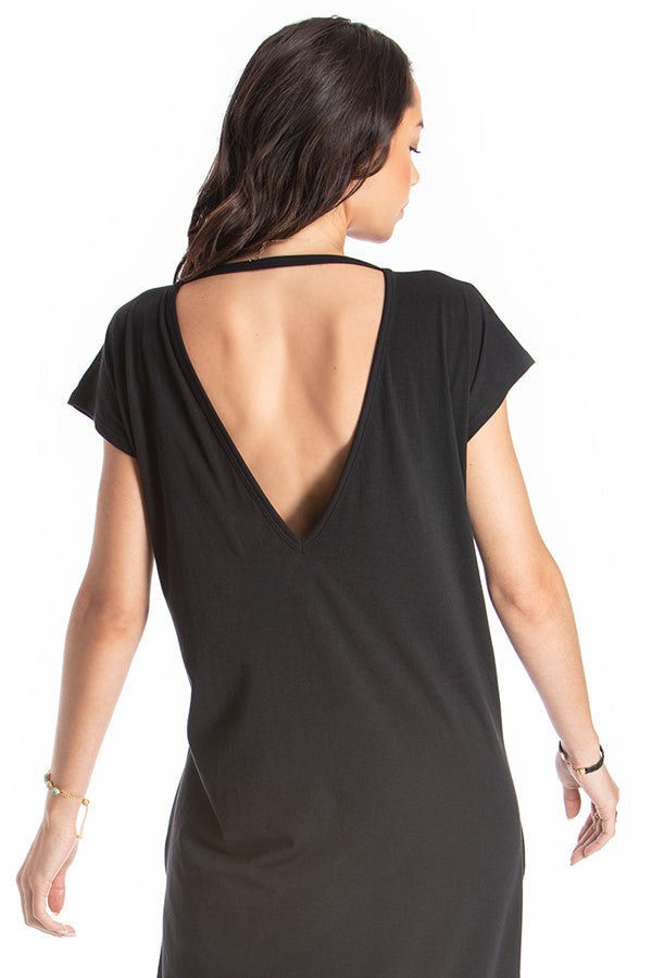 Maxi V-Back Dress - Organic Cotton