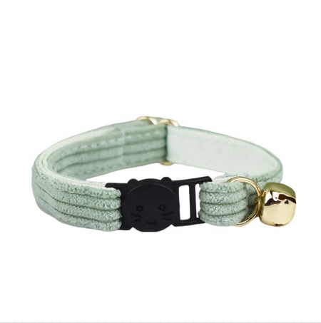 Anypet Small Mint Green Cat Collar with Safety Buckle, Bell & Durable Adjustable Strap – Stylish Comfortable Pet Accessory for Cats