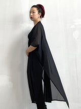 Black Mesh Kaftan