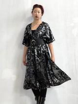 Metallic Silver Velvet Kaftan - Last one!