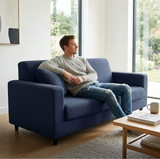 Anyseat 3-Seater Sofa Cover – Plain Navy Blue Style Slipcover for Living Room Chair Protection