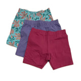 Pre-owned Raspberry | Blue Hibiscus | Purple Shorts size: 6-14 Years Raspberry | Blue Hibiscus | Purple