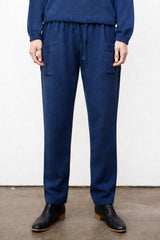 Mimi Hand-Loomed Knit Pant - Blue