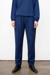 Mimi Hand-Loomed Knit Pant - Blue