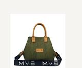 Mini Tote Handcraft Bag green cork