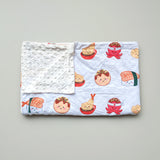 Minky Fleece Sensory Baby Blanket - Izakaya