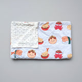 Minky Fleece Sensory Baby Blanket - Izakaya