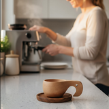 Anygleam Brown Style 3 Wooden Cup Coffee Mug Kitchen Tools Accessories