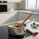 Anygleam Brown 4pcs Wooden Strainer Soup Spoon Kitchen Tableware