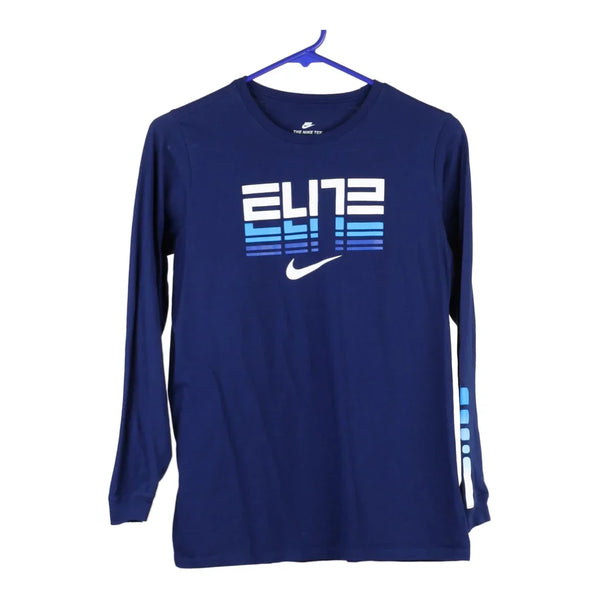 Age 16-18 Nike Long Sleeve T-Shirt - XL Blue Cotton