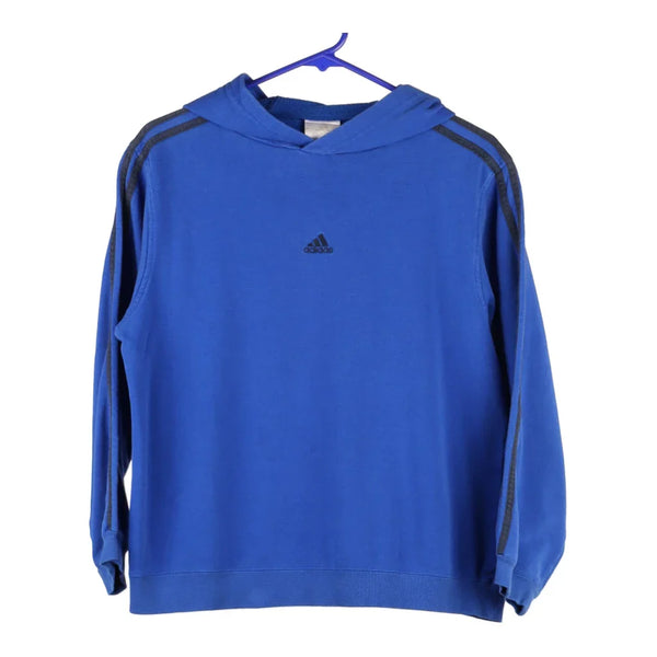 Age 10-12 Adidas Hoodie - Medium Blue Cotton Blend