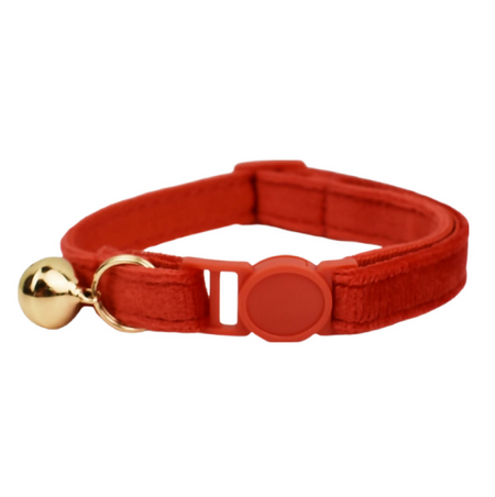 Anypet Stylish Red Cat Collar Small Size with Safety Buckle Bell Durable Adjustable Strap Cute Fashion Pet Accessory for Cats & Kittens