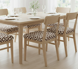 Anyseat Brown and Light Beige Print Chair Cover – Stretch Washable Removable Seat Cover for Dining & Kitchen