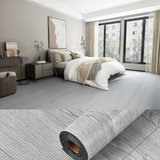 ANYHOUZ Vinyl Floor Tile 40×300cm – Light Gray Wood Grain Waterproof Self‑Adhesive Flooring