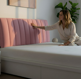 Anycozy Headboard Cover Pink Short Plush Super Soft Smooth Quilted Velvet Bed Back Dust Protector Cover 150x70cm