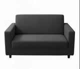 Anyseat 2-Seater Sofa Cover – Plain Dark Grey Style Slipcover for Living Room Chair Protection