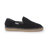 Napoli Eco Friendly Vegan Slip on Espadrilles - Black