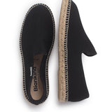 Napoli Eco Friendly Vegan Slip on Espadrilles - Black