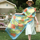 Anyyou 100% Mulberry Silk Aqua Blue Scarf Women Luxury Long Shawl – Beach Wear, Swimwear Cover Up, Pashmina Foulard Fashion Accessory