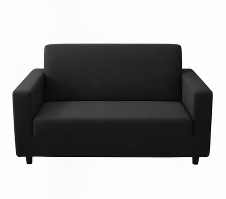 Anyseat 2-Seater Sofa Cover – Plain Gray Style Slipcover for Living Room Chair Protection